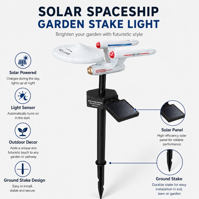 Smart Garden Light - Садовый светильник Star Trek USS Enterprise