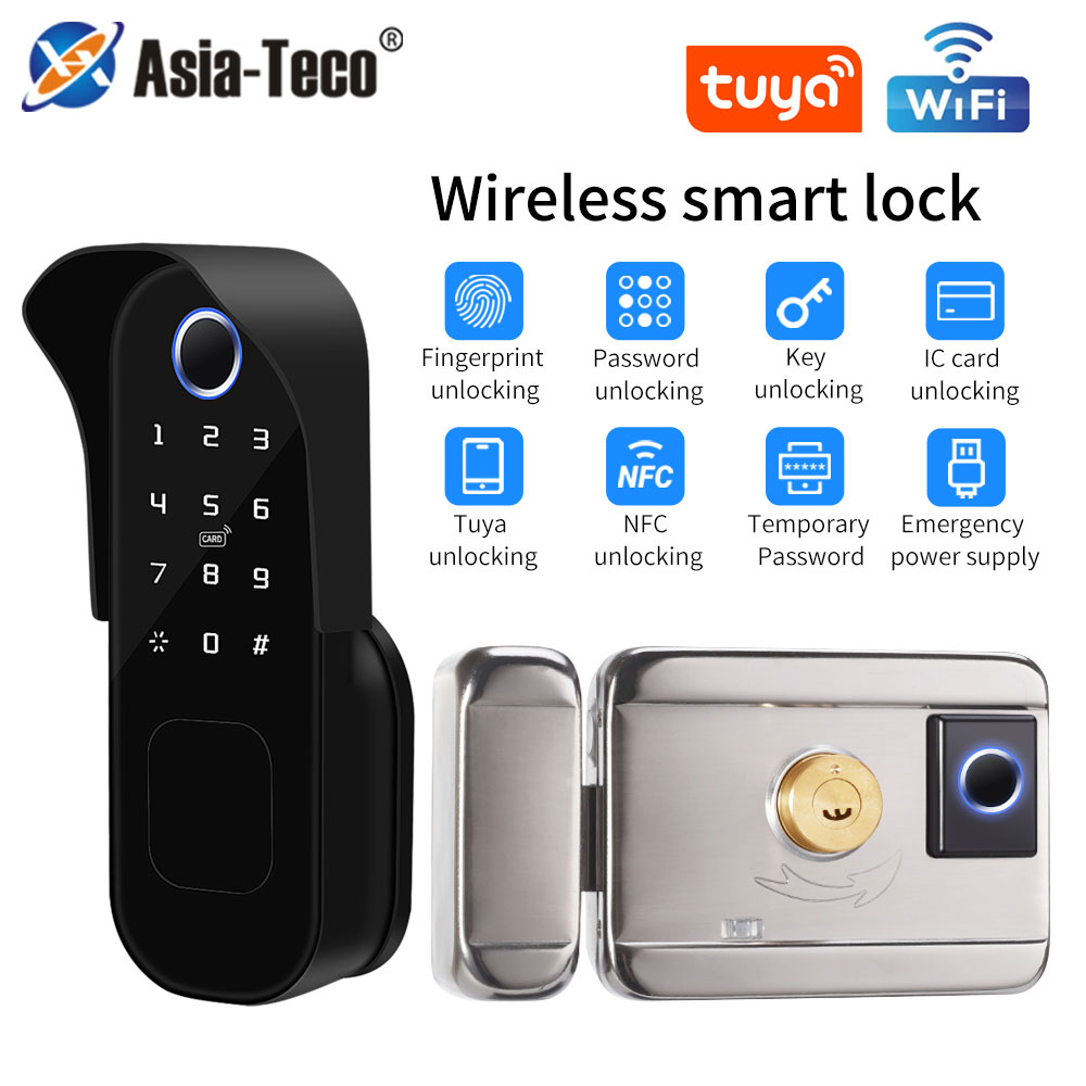 Smart Garden Lock - Дверной замок Tuya с отпечатком пальца,
