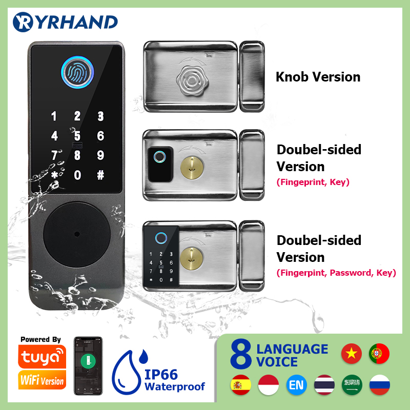 Smart Garden Lock - Дверной смарт-замок Tuya, водонепроницаемый замок с