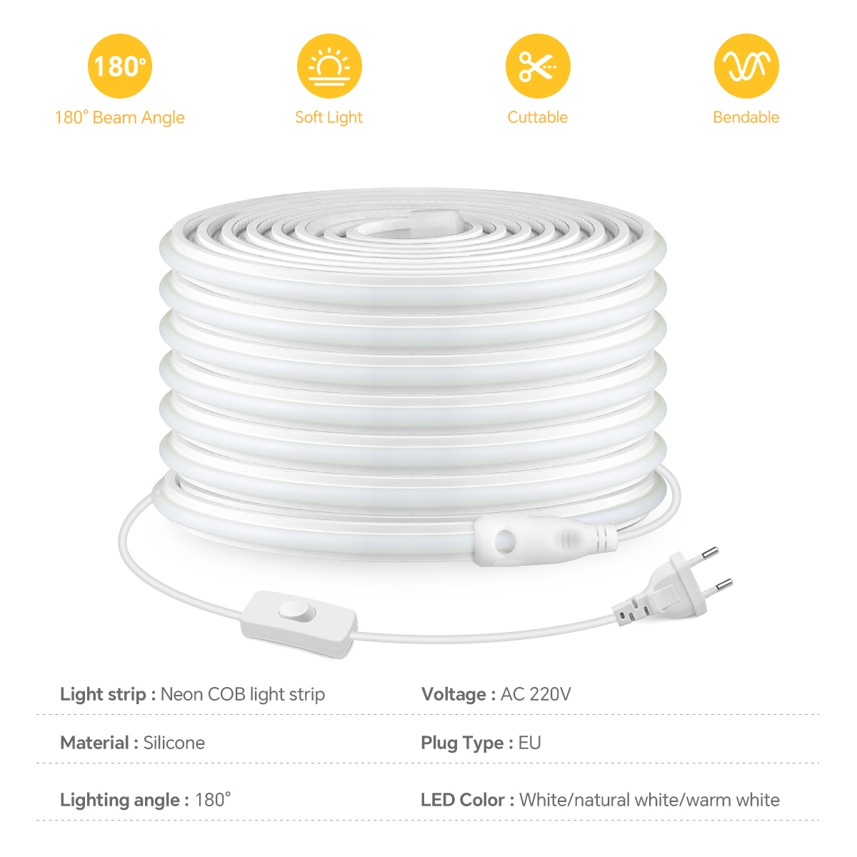 220 В COB Светодиодная лента в – обзор и цена Smart Garden Light