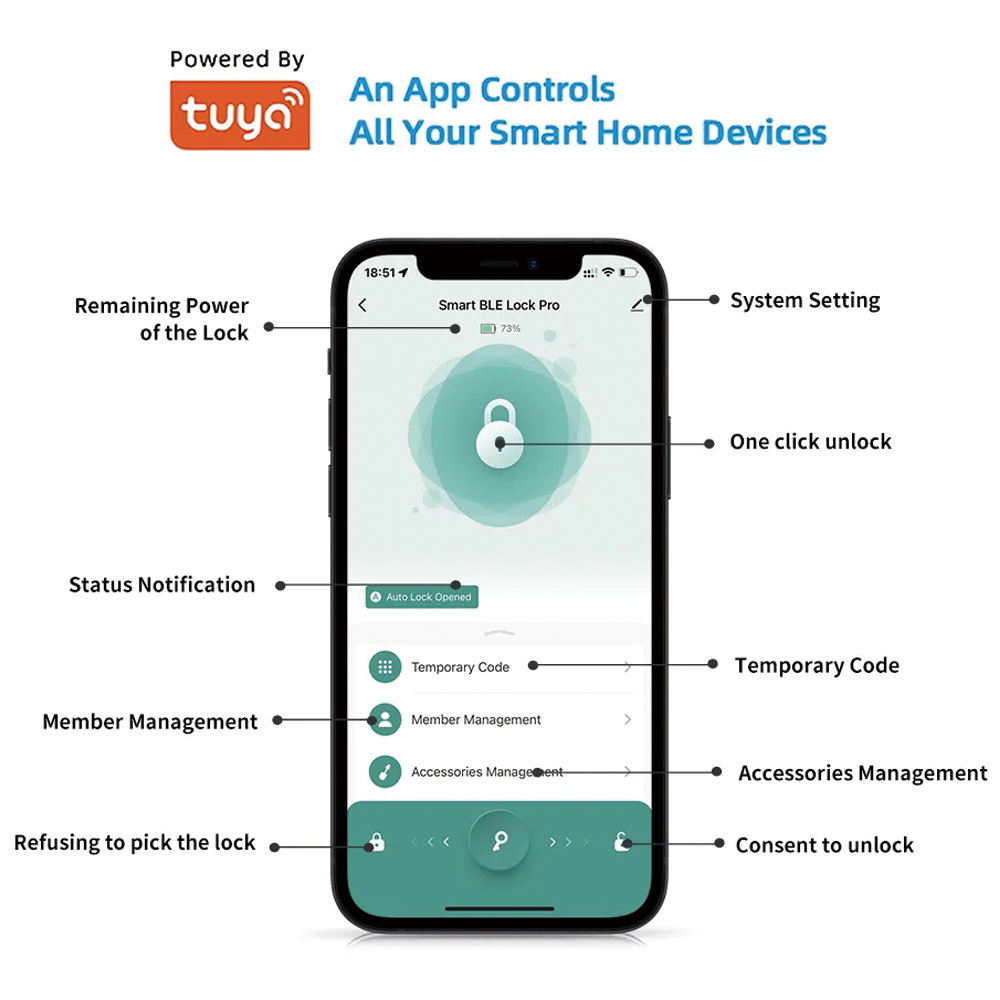 TYSH Tuya Smart Автоматическая – обзор и цена Smart Garden Lock