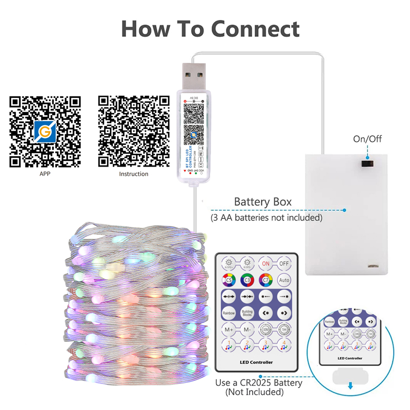 Сказочная строка WS2812B с акк – обзор и цена Smart Garden Light