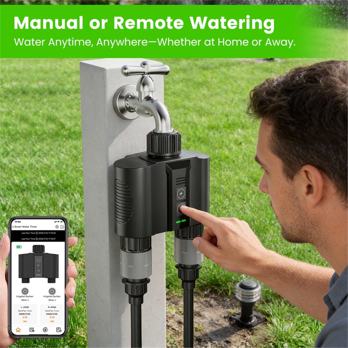 Y17A 1 комплект WiFi-таймера д – обзор и цена Smart Garden Hose Valve